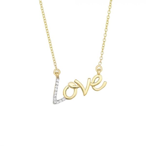 Diamond "Love" Necklace