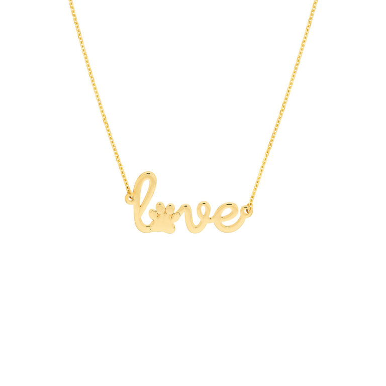 Love Paw Print Necklace