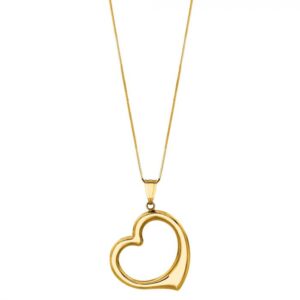 Puffy Heart Cutout Necklace