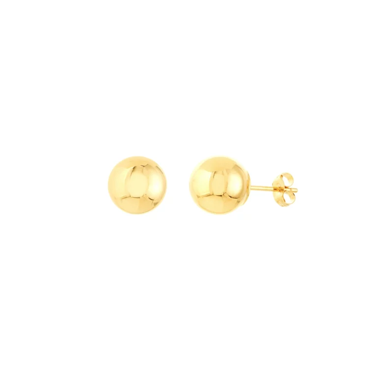 Polished Ball Stud Earrings 6MM