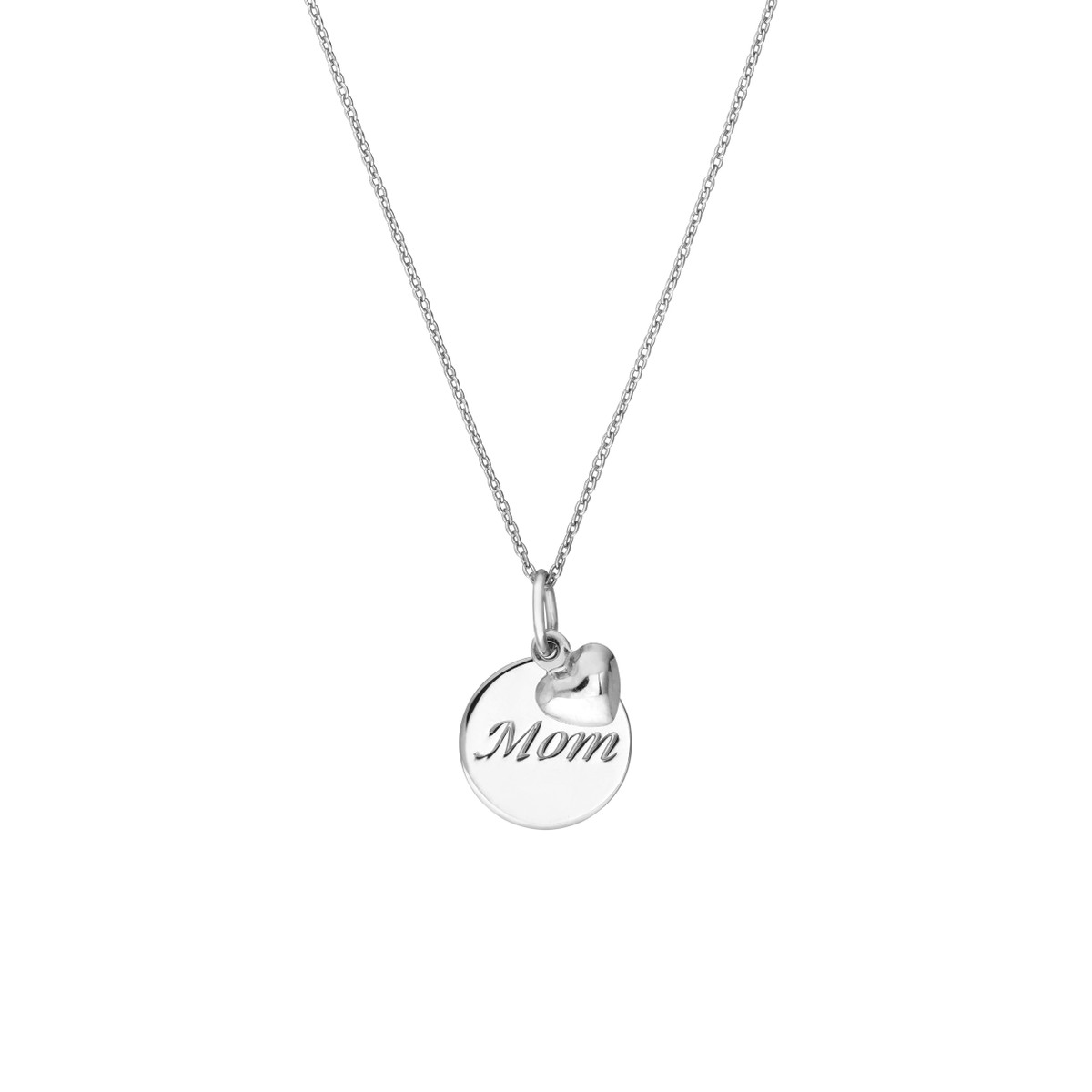 Mom disk heart necklace two kings jewelry