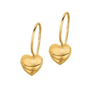 Puffy Heart Drop Earring